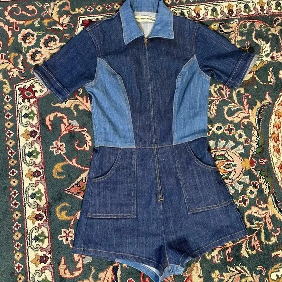 Stoned Immaculate Blue Jean Baby Romper. - Picture 10 of 12